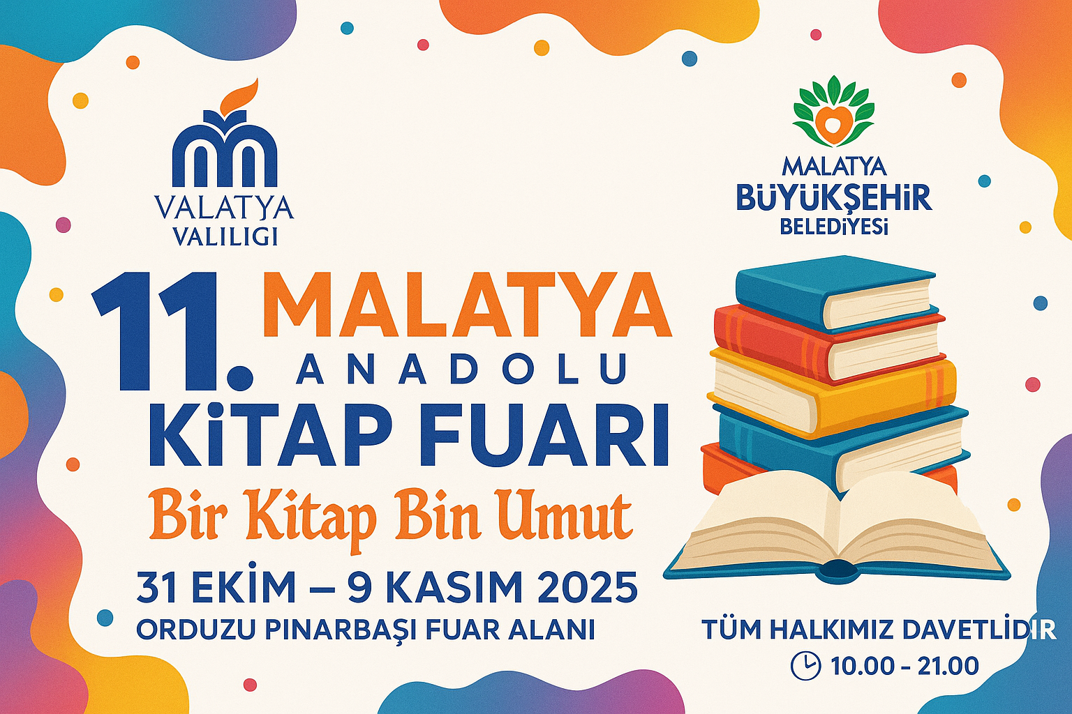 11. Malatya Anadolu Kitap Fuarı Başlıyor: “Bir Kitap Bin Umut”