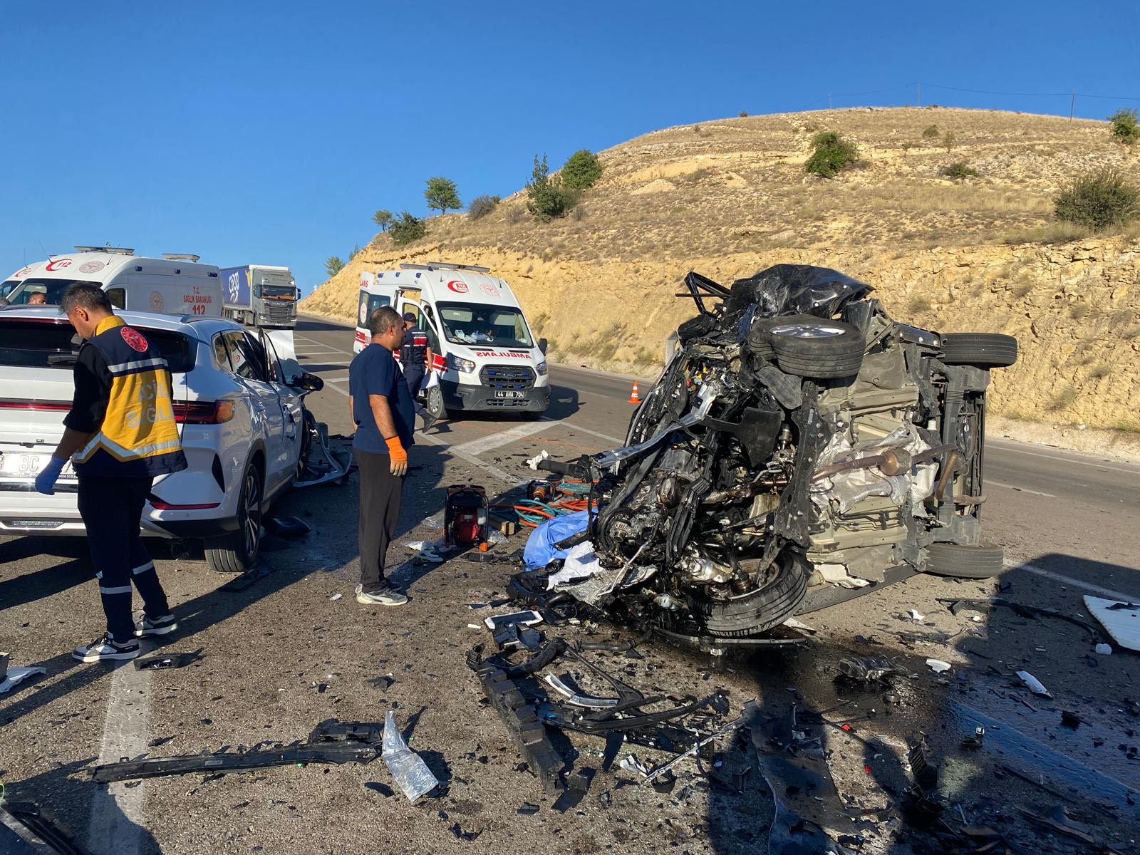 Darende Yolunda Trafik Kazası