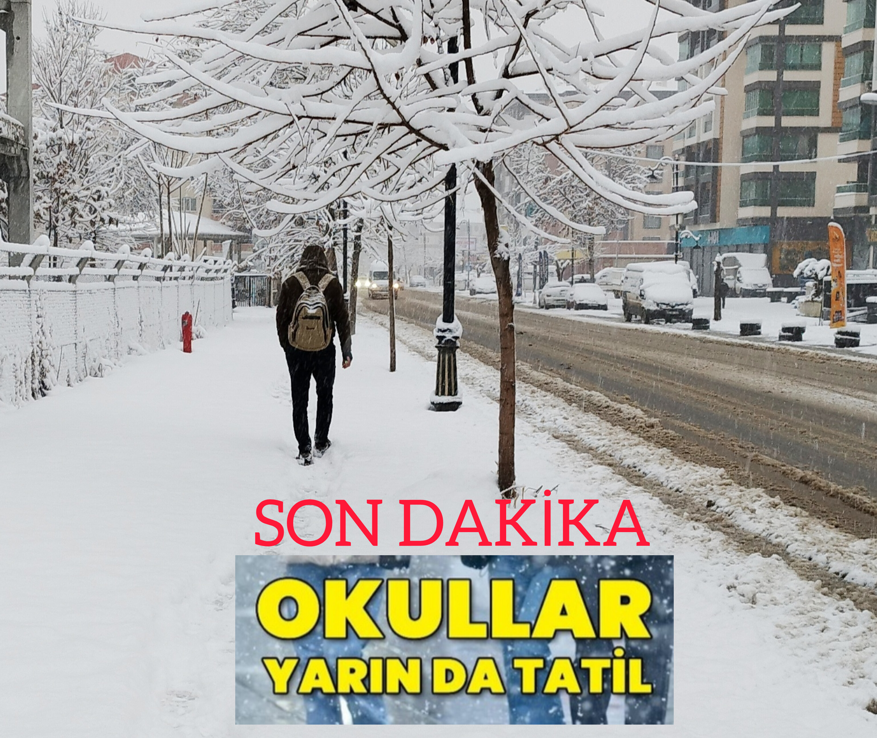Malatya'da Okullara Kar Tatili