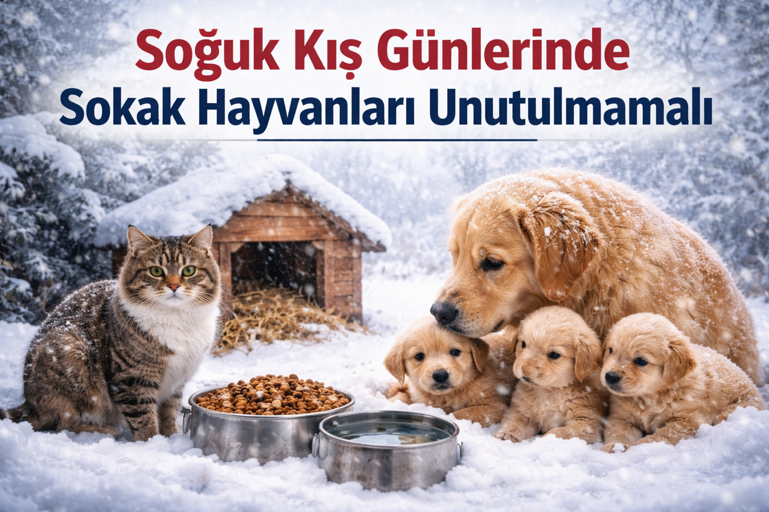 Soğuk Kış Günlerinde Sokak Hayvanları Unutulmamalı