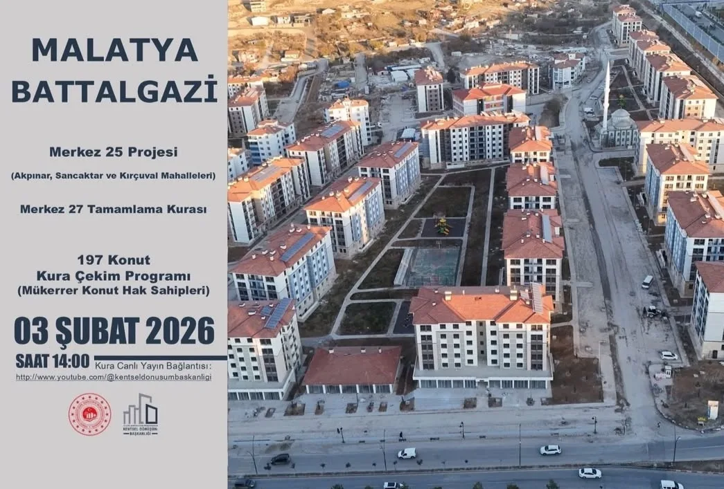 Battalgazi’de 197 Konut İçin Kura Çekimi Gerçekleştirilecek