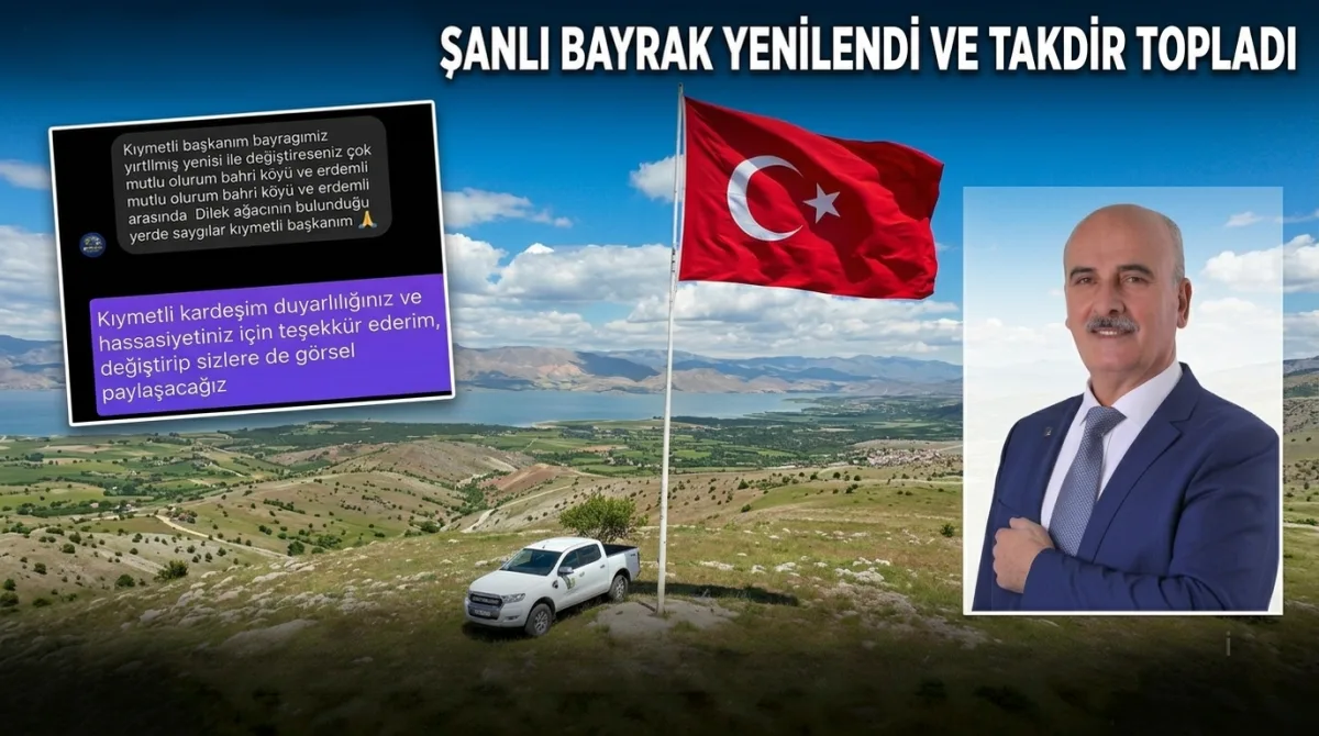 Kale Belediye Başkanı Özbay’dan Bayrak Hassasiyeti: Yırtılan Bayrak Yenisiyle Değiştirildi