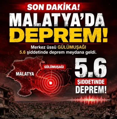 Malatya 5,6 İle Sarsıldı!